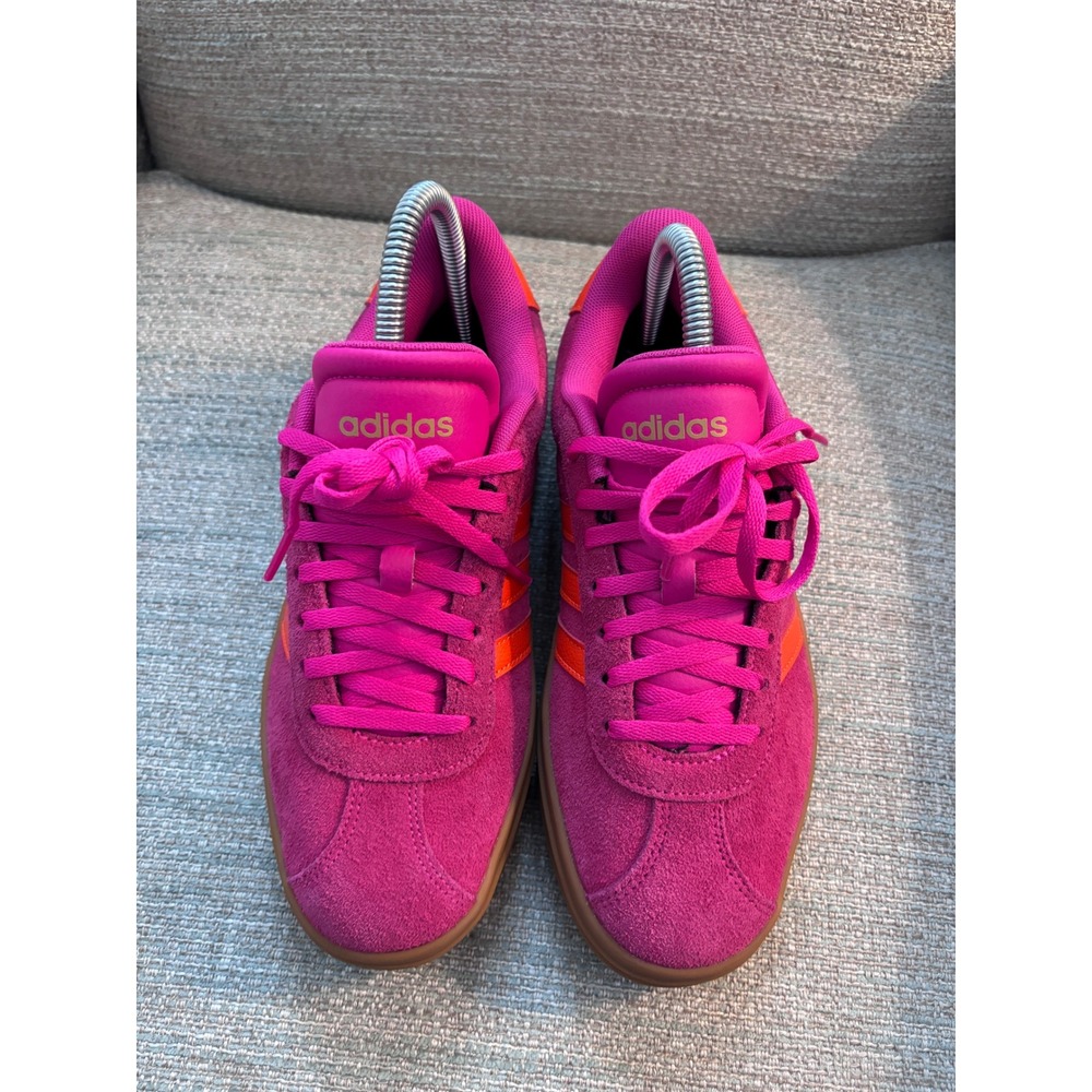 Adidas Gazelle Bold Pink Orange Suede Platform Sneakers ID6991 Womens 6 - Picture 3 of 6